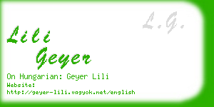 lili geyer business card